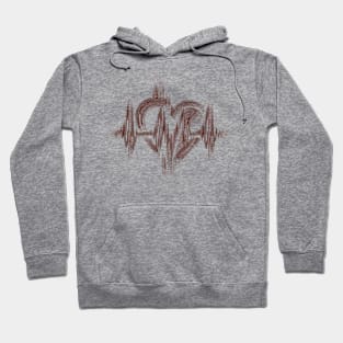 Romantic heartbeat Hoodie